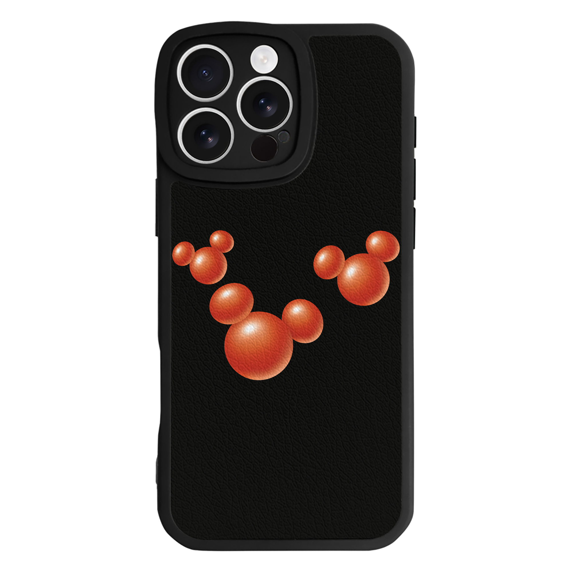 （画像用） ミッキーマウス Mickey Mouse 【iPhone 16シリーズ対応】シリコンスマホケース（レザー調） 材質：シリコン